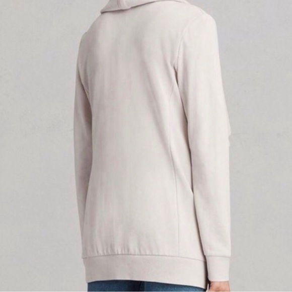 All Saints Dahlia Sweatshirt Cardigan Size Small Color Nude Stone - Picture 3 of 9